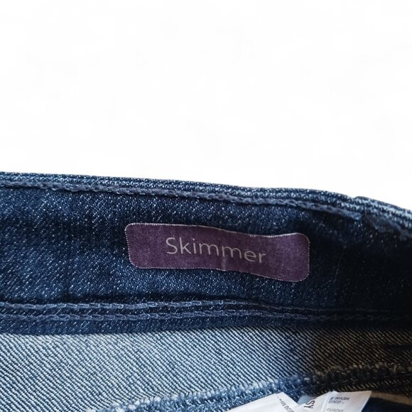 Gloria Vanderbilt Marnie Skimmer Jeans Size 8 | Embroidered Denim Crop | Stretch - Picture 9 of 15
